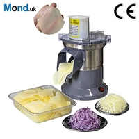 Cortadora de Verduras Eléctrica Mond.uk de 200W, Máquina para Hacer Papas Fritas Ultrafinas de 0.8mm, Trituradora de Cebolla y Repollo de Acero SUS304