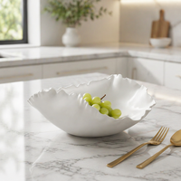 Plateau à fruits en céramique éco-responsable en grès, création artisanale 2026, pour le Ramadan, décoration de la maison de qualité supérieure, rangement