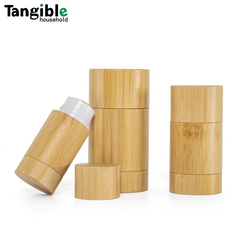 Customized Multiple size New design bamboo deodorant stick container deodorant tube with plastic liner
