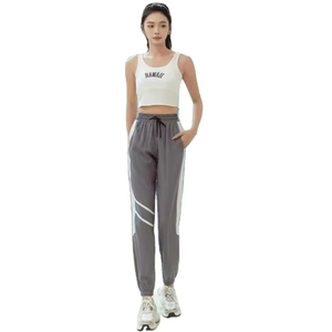 Pantalones deportivos de secado rápido de talle alto con cordón Ocio y entrenamiento Estilo Delgado transpirable Ajuste holgado - Product Image 1