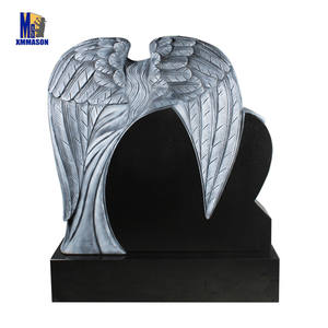 Американское кладбище, гранитное надгробие, надгробие с крыльями сидящего ангела, продажа надгробий, мягкое покрытие, белое - Product Image 3