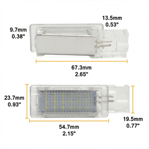 Lampe LED pour l'espace des pieds de voiture, lentille en cristal, Plug and Play, éclairage intérieur pour VW Golf Bora Fox Polo Jetta T-Cross, boîte à gants - Product Image 1