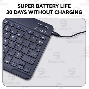 Gissentec 2026 Brand New 2.4Ghz Wireless Capacitive 101 Keys USB Type C Portable Plastic Children's Cartoon <b>Keyboard</b> Tablet - Product Image 6