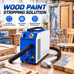 Mini <span class=keywords><strong>décapant</strong></span> de <span class=keywords><strong>peinture</strong></span> laser portatif à impulsions, nettoyeur de surface laser refroidi par air sans dommages pour le vernis et les taches sur le bois - Product Image 4