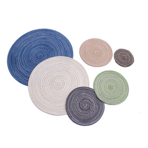 Vente chaude Style nordique rond <span class=keywords><strong>rotin</strong></span> caboteur coton café thé napperon et pièce maîtresse pour la maison ou le restaurant - Product Image 5