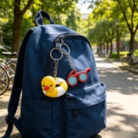 Échantillons promotionnels DM Brand sur le thème de l'été et de la plage, porte-clés mousqueton personnalisé en PVC imprimé UV avec logo 2D/3D, breloques de sac étanches