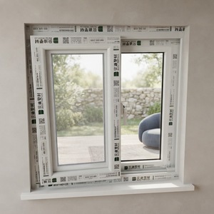 หน้าต่างบานเลื่อน UPVC แบบกำหนดเองสำหรับแบรนด์ส่วนตัว กระจก Low-E รางคู่ ป้องกันรังสียูวีแนวนอน สำหรับผู้ผลิตเรือนกระจก - Product Image 1