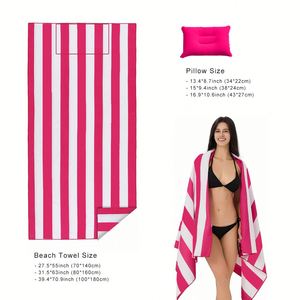 Toalla de Microfibra Premium y Extra Grande de Secado Rápido, Antiarena, con Almohada para Piscina, Playa y Viajes - Product Image 4