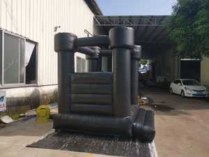 8 * 8ft prezzo a buon mercato commerciale castelli gonfiabili neri che saltano casa di rimbalzo gonfiabile in vendita - Product Image 5