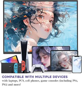 Moniteur portable FHD 1080P de 18,5 pouces |   <span class=keywords><strong>Écran</strong></span> IPS Plug & Play pour ordinateur portable, Mac, téléphone, protection des yeux, anti-lumière bleue, <span class=keywords><strong>deuxième</strong></span> <span class=keywords><strong>écran</strong></span> - Product Image 6