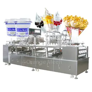 ORME 4 Lane 6 Lane Automatic Water Cup Make Compote Appel Jam 3 Flavor Ice Cream Tub Fill and Seal Machine