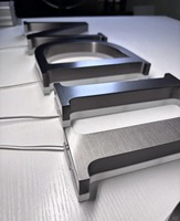 Enseigne personnalisée avec logo d'entreprise, lettres en métal 3D rétroéclairées par LED, étanches IP54, surface en acier inoxydable, pour la maison, l'extérieur, les devantures de magasins