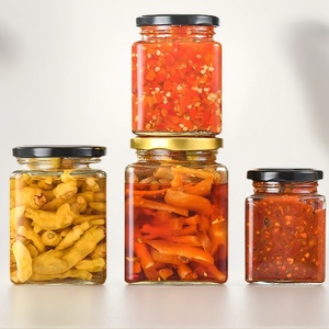 Tái Sử Dụng 50Ml <span class=keywords><strong>80Ml</strong></span> 100Ml 200Ml 280Ml 380Ml 500Ml 730Ml Thực Phẩm Lưu Trữ Vuông Lọ Thủy Tinh Cho Mật Ong Mứt Dưa Với Kim Loại Nắp - Product Image 3