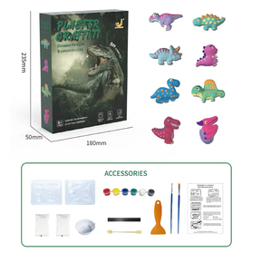 Ensemble de peintures en plâtre 3D créatives à faire soi-même, figurines colorées pour enfants, jouets de <span class=keywords><strong>dessin</strong></span> pour la peinture artistique - Product Image 3