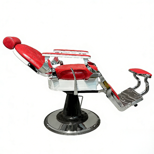 Silla de Salón de Belleza de Estilo Moderno, Silla de Barbero Roja <span class=keywords><strong>para</strong></span> Hombres - Product Image 5