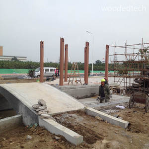 Polymère de bois composite de pergola WPC portable sur base à roulettes, relocalisation facile pour les marchés et les expositions des agriculteurs - Product Image 2