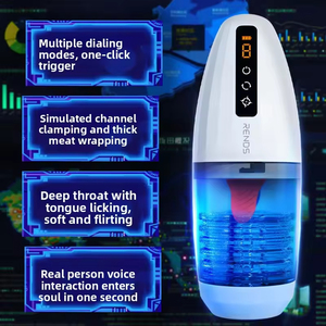 Juguete Sexual Eléctrico Totalmente Automático para Adultos, Masturbador Masculino, Recargable por USB, Vibración Interactiva, Copa de Avión Suave - Product Image 4