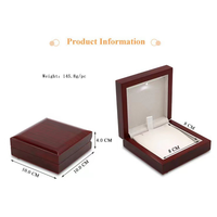 Boîte à bijoux en bois carrée haut de gamme avec éclairage LED, coffret cadeau de luxe, emballage en bois pour collier