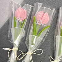 Teknik Pengaturan Buket Tulip Tangkai Terpuntir Gaya Baru Model 206 Hadiah Hari Ibu Festival Qixi untuk Pacar Ibu Pabrik