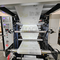 Machine d'impression flexographique automatique à 2 couleurs pour sacs en plastique, type empilable, pour plastique, film polyéthylène