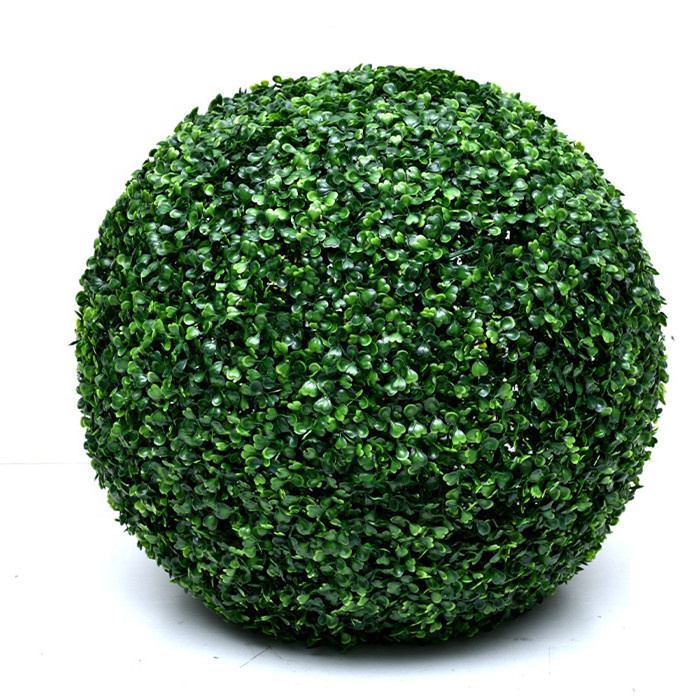 VEVOR Albero di Bosso Artificiale Topiario 91,4 cm Altezza, 2 Pezzi, Alberi di Bosso Finti a Doppia Palla, Pianta Artificiale Verde con Foglie, Vaso, Decorazione, Set Protezione UV per Arredamento