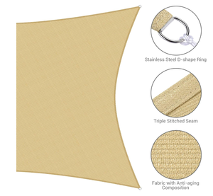 Tùy chỉnh lớn 10x20m ngoài trời hình chữ nhật <span class=keywords><strong>Sun</strong></span> <span class=keywords><strong>Shade</strong></span> buồm <span class=keywords><strong>UV</strong></span> kháng HDPE vải cho Patio vườn hoặc nhà hàng <span class=keywords><strong>Sun</strong></span> bảo vệ - Product Image 6