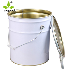 Material de hojalata Soporte de grado alimenticio Revestimiento interno Ventas directas de fábrica Cubo de pintura de 18 litros con tapa - Product Image 1