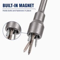 Professioneller 100mm Chrom-CrV-Stahl Magnetischer Steckschlüsselsatz, Schlagfest, 1/4 Zoll Sechskant-Schaft, 5mm-19mm Adapter, OEM Bohrmaschinen-Zubehör