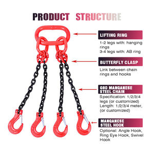 단조 리깅 리프팅 링 11T G80 마스터 링크 어셈블리 고강도 다용도 O-링 체인 슬링 부품 리프팅 - Product Image 5