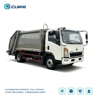 Nouveau camion compacteur de déchets Howo 4x2 6M³ 150HP Euro 6, mini camions compacteurs de déchets, camion compacteur de déchets Howo
