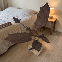Automatisme cinétique en bois Jhisen Dragon, Ornement de bureau de luxe unique, Cadeau d'art de Noël, Prêt à expédier, Vente en gros et au détail