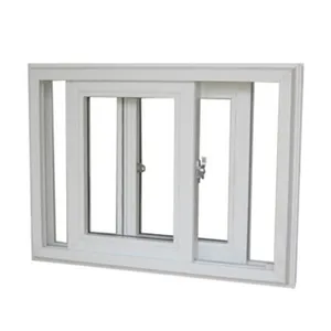 Weißer PVC-Innenrahmen Kunststoff Schiebefenster Materialien Kunststoff Profil Badezimmer Akkordeon