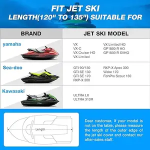 ผ้าคลุมเรือกันน้ํากลางแจ้ง Jet Ski ผ้าคลุมเรือสําหรับทุกฤดูกาลเรือลาดคลุม