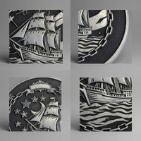 Épinglette commémorative moderne en alliage de zinc émaillé souple, 3D/2D, motif ancre nautique, imprimée UV, personnalisée par une usine avec 18 ans d'expérience