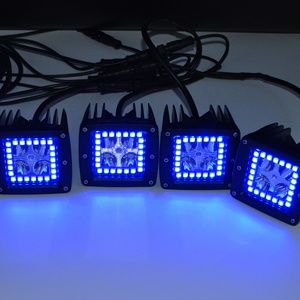 Lampes de travail pré-assemblées à LED RGB colorées 5050 <span class=keywords><strong>SMD</strong></span> <span class=keywords><strong>12V</strong></span> Angel Eye Cube Light Chaser Pods de 3 pouces - Product Image 4