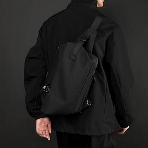 Wepeowr Bolso de pecho para hombre, de nailon negro, de gran capacidad, para uso diario, bolso cruzado de hombro, invierno 2024 - Product Image 1