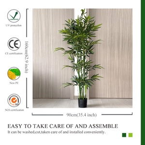 Árbol de bambú artificial en maceta 150cm resistente a los rayos UV interior/<span class=keywords><strong>exterior</strong></span> planta de imitación para decoración de vestíbulo de Hotel al por mayor - Product Image 5