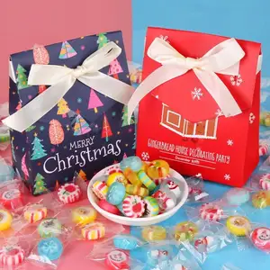 糖果供应商批发定制自有品牌圣诞糖果三层彩虹糖果手杖