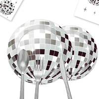 Tout nouveau ensemble de vaisselle Disco Party KTV ensemble de décoration de fête salle de danse fête assiette en papier tasse serviette bannière fournitures