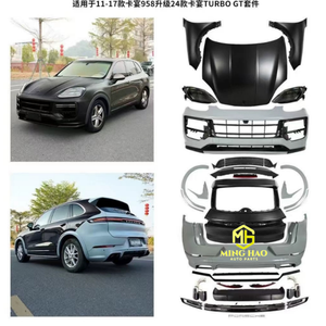 Pour Porsche Cayenne 958.2 958.1 (2018-2023) – Comprend un kit de mise à niveau du pare-chocs avant, un <span class=keywords><strong>garde</strong></span>-boue de capot moteur, des phares et des feux arrière. - Product Image 2