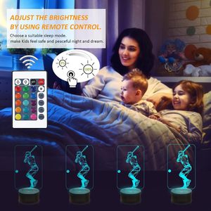 Luz nocturna acrílica de voleibol de ilusión 3D personalizada para regalos de decoración del hogar lámpara de tamaño medio fuente de alimentación enchufable - Product Image 4