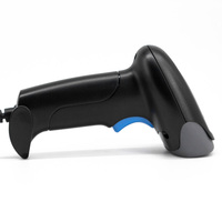 Escáner de Códigos de Barras Láser, Lector de Códigos de Barras 1D 2D QR, Escáner de Códigos de Barras Portátil con USB en Stock, Color Negro