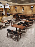 Meubles de restaurant modernes en bois massif, ensemble de tables et de chaises pour cafés commerciaux, hôtels, bistros, écoles et salles à manger
