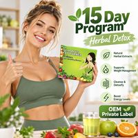 Complément alimentaire brûleur de graisse OEM Herbal Slim Plus, cure détox de 15 jours, comprimés pour la gestion du poids pour femmes adultes, marque privée