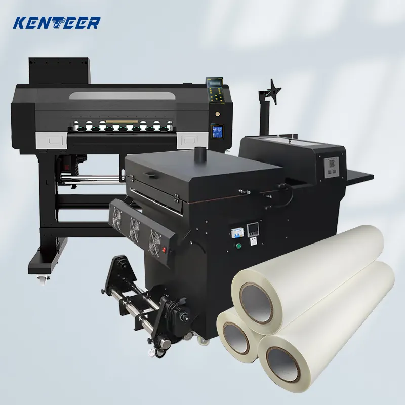 24 pulgadas A1 60cm Dual XP600 cabezal de impresión DTF rollo de impresión de inyección de tinta máquina impresora de transferencia de película A3 DTF impresora para camiseta