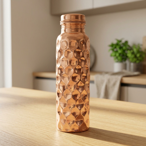 Bouteille d'eau en cuivre écologique à prix compétitif, revêtement anti-corrosion, infuseur à thé, design martelé, style américain - Product Image 1