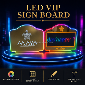 Panneau d'affichage LED portable programmable personnalisé pour messages VIP, rechargeable, contrôlable par application, pour discothèque, bar, lounge, fête - Product Image 6