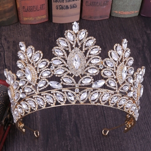 <span class=keywords><strong>Couronne</strong></span> de mariée luxueuse en feuille, <span class=keywords><strong>couronne</strong></span> de <span class=keywords><strong>princesse</strong></span> en strass, diadème, bijoux de mariage, de haute qualité, ZGH1203 - Product Image 5