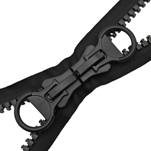 8# Resin Zipper <strong>Black</strong> White Double Sliders Down <strong>Jacket</strong> Coat Bag Tent Long Chain Two Pullers with Double Openings <strong>Plastic</strong> Zipper