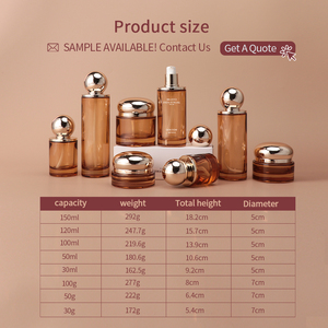 ขวดน้ำหอมแก้วสีเหลืองอำพันขนาด30มล. 50มล. 100มล. แบบพกพาขวดน้ำหอมแก้วใสทรงกลมพร้อมบรรจุภัณฑ์ - Product Image 3